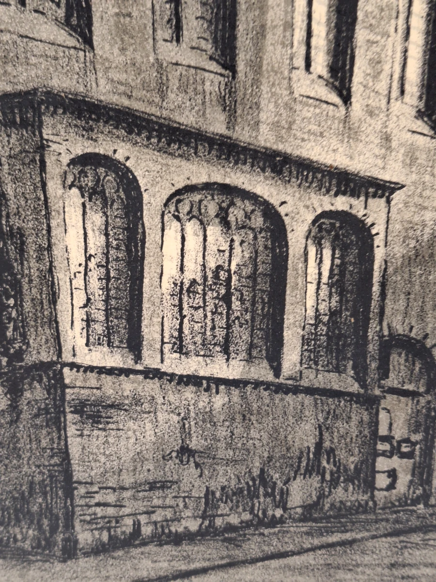 gesigneerde ets van de Heilig-Bloedkapel in Brugge - Albert Goethals (1885–1973) - foto 4