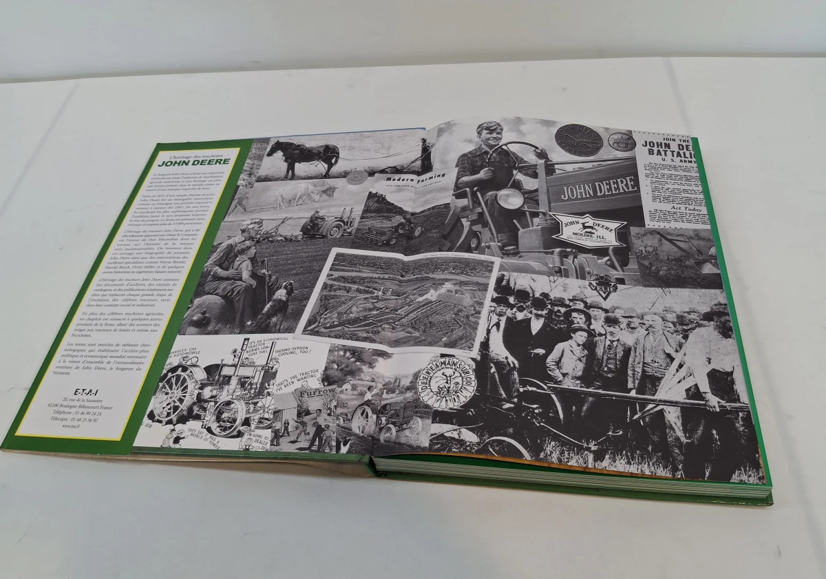 Set van 3 Franstalige boeken over John Deere tractoren