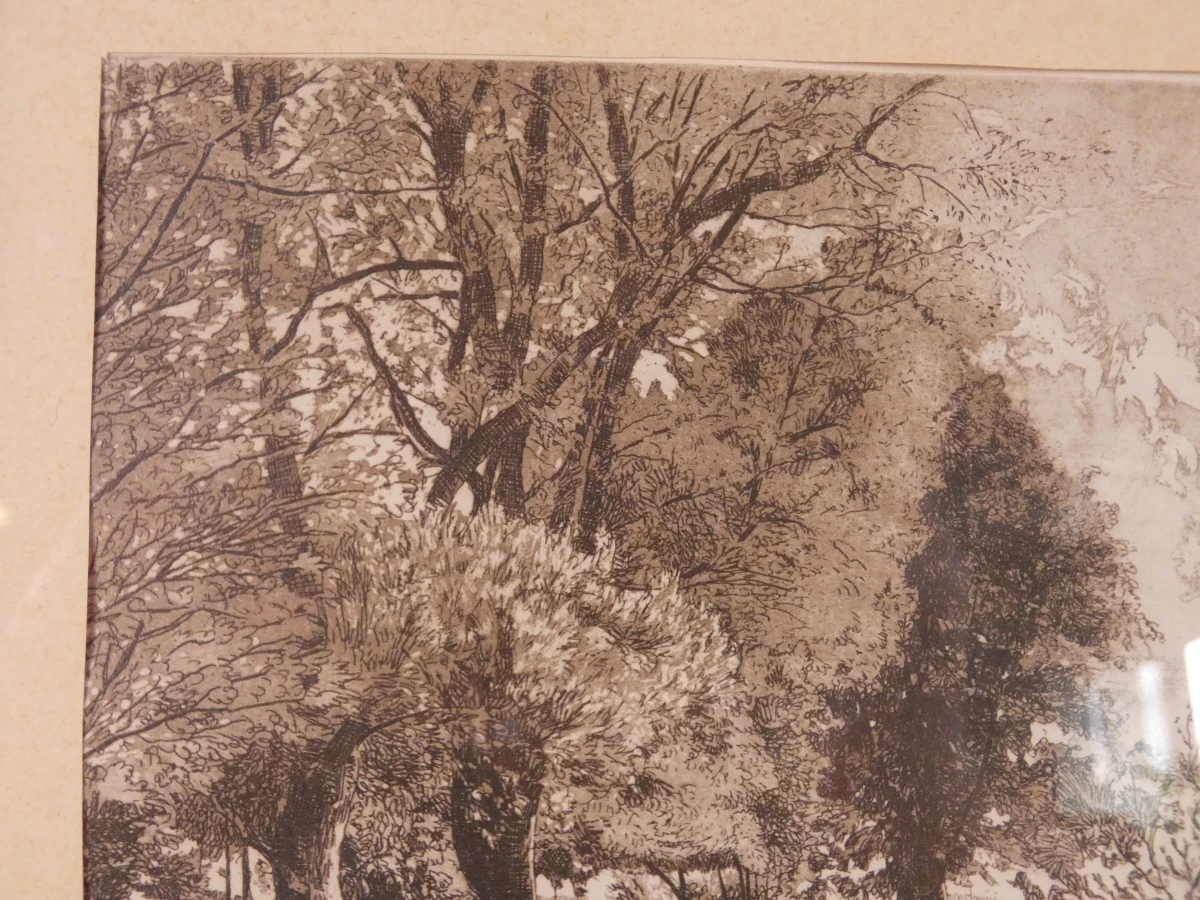 Set van 2 ingelijste vintage landschaps