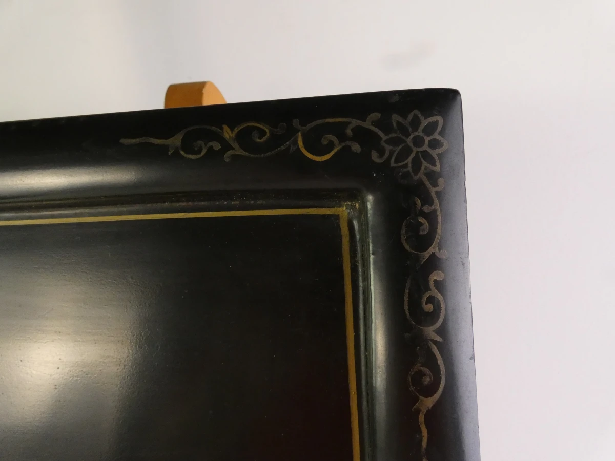 Decoratief Aziatisch wandpaneel met ingelegde figuren - foto 9