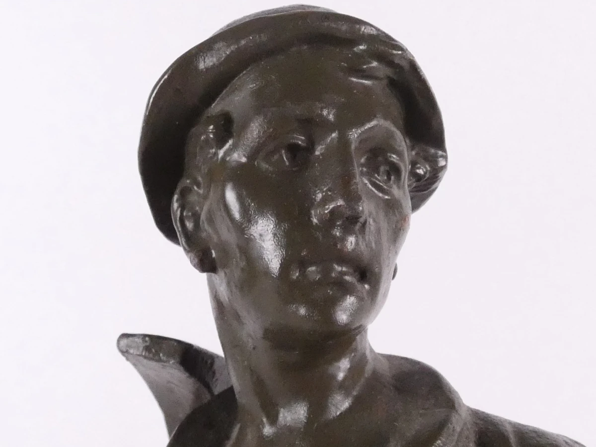 Set van 2 régule (spelter) beeldjes