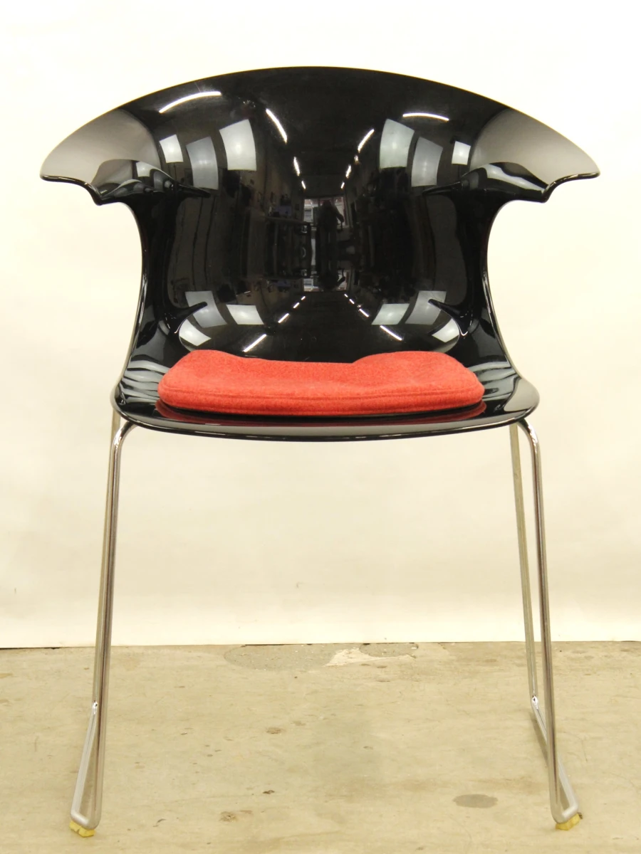 Set van 4 Infiniti Loop designarmstoelen door Claus Breinholt – glanzend zwart
