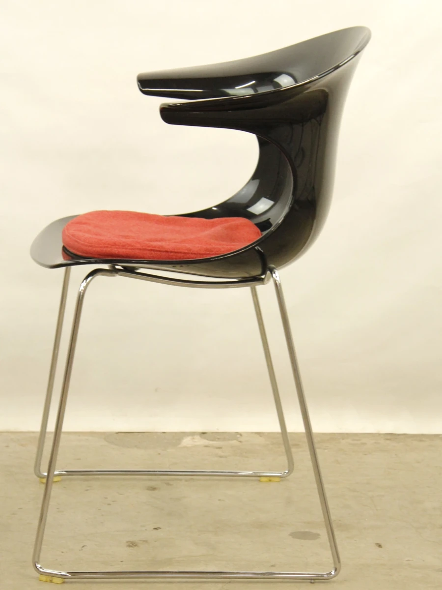 Set van 4 Infiniti Loop designarmstoelen door Claus Breinholt – glanzend zwart