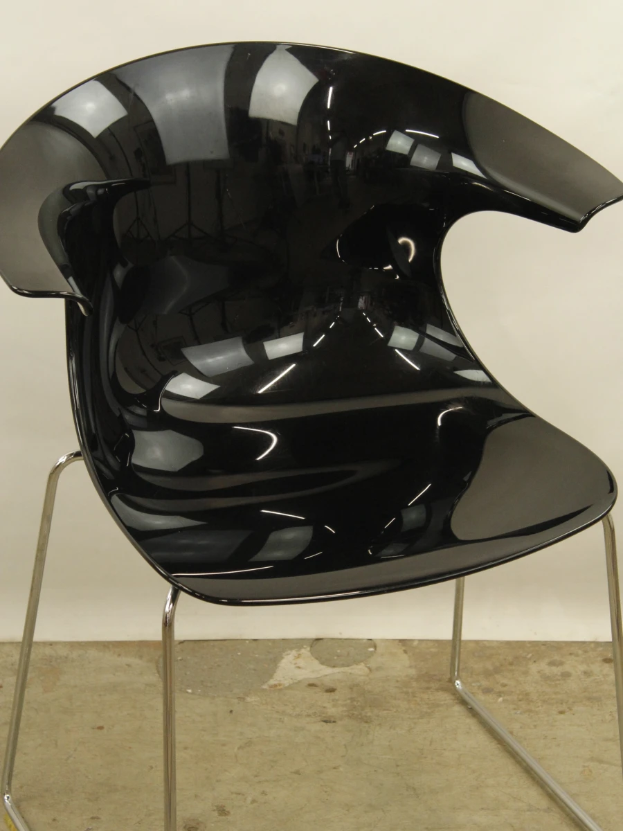 Set van 4 Infiniti Loop designarmstoelen door Claus Breinholt – glanzend zwart
