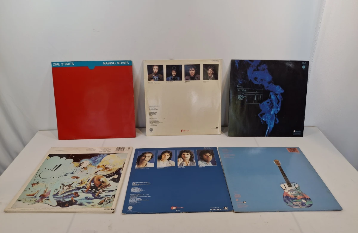 Set van 6 vinylplaten van Dire Straits met hoes