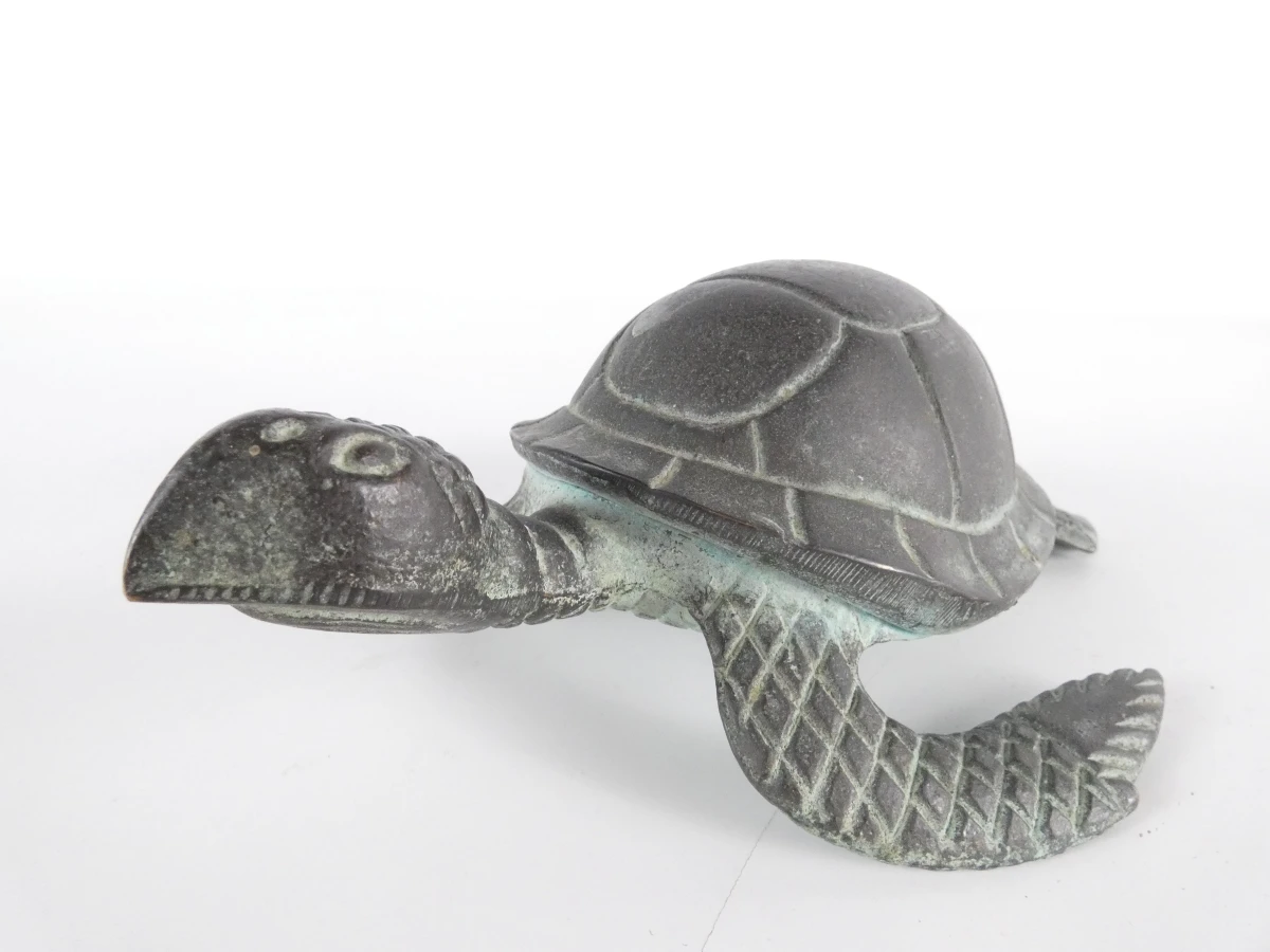 Set van 3 vintage brons schildpadden