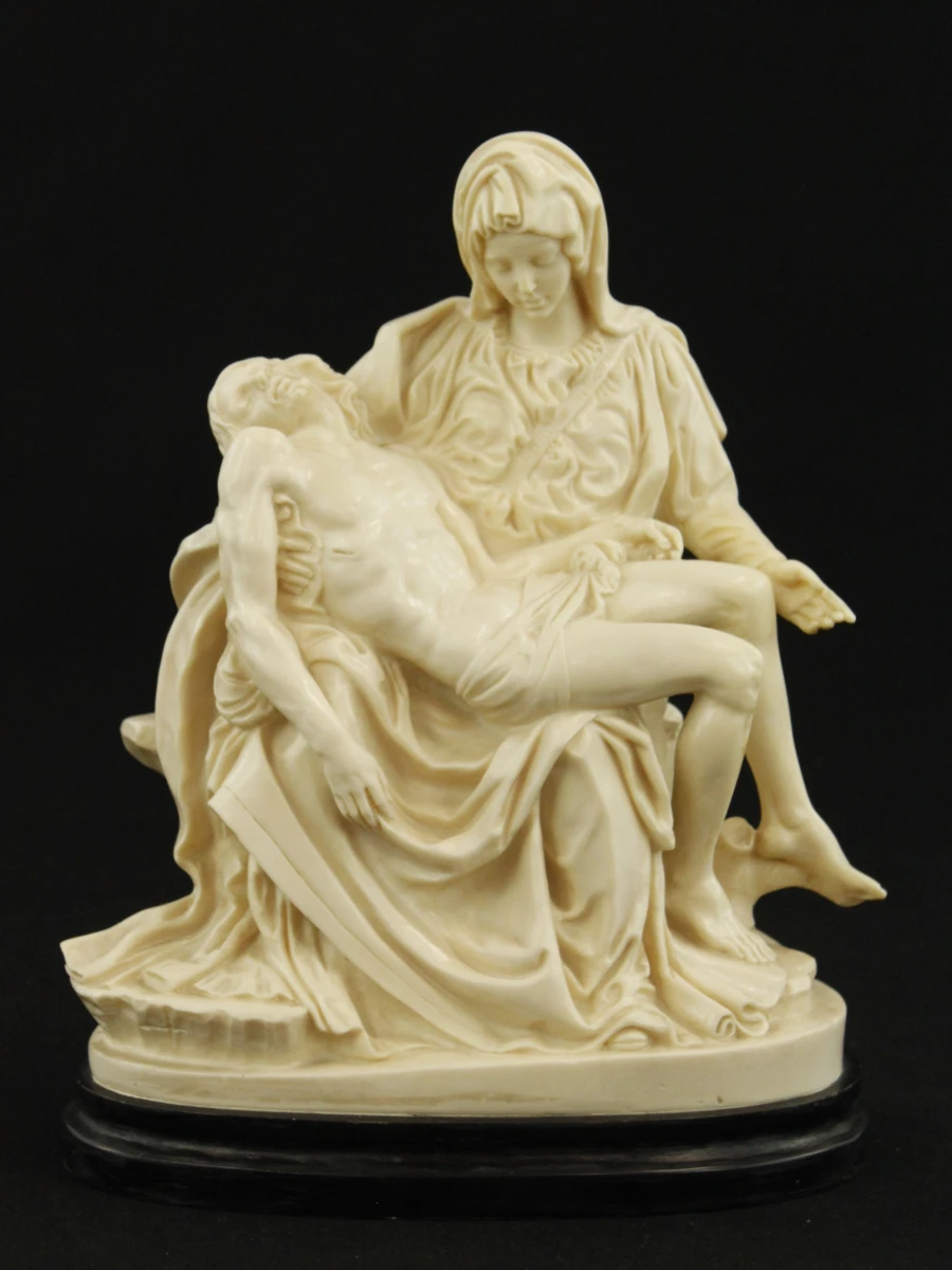 A. Santini - Italiaanse Pietà naar Michelangelo - op houten voet