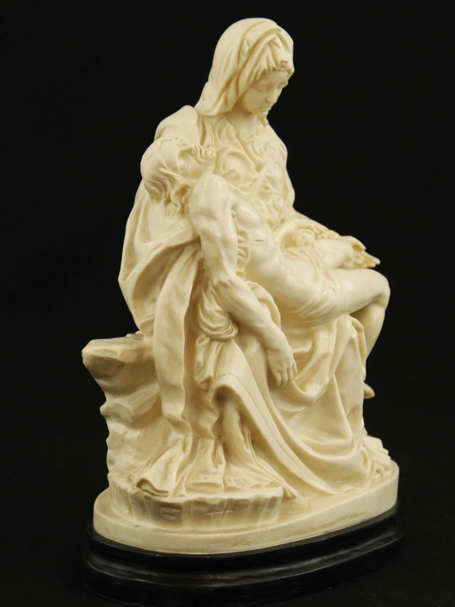 A. Santini - Italiaanse Pietà naar Michelangelo - op houten voet