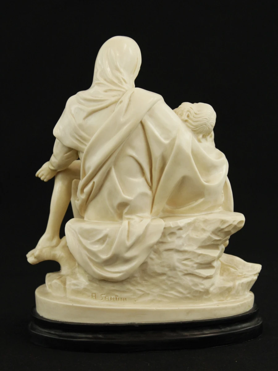 A. Santini - Italiaanse Pietà naar Michelangelo - op houten voet