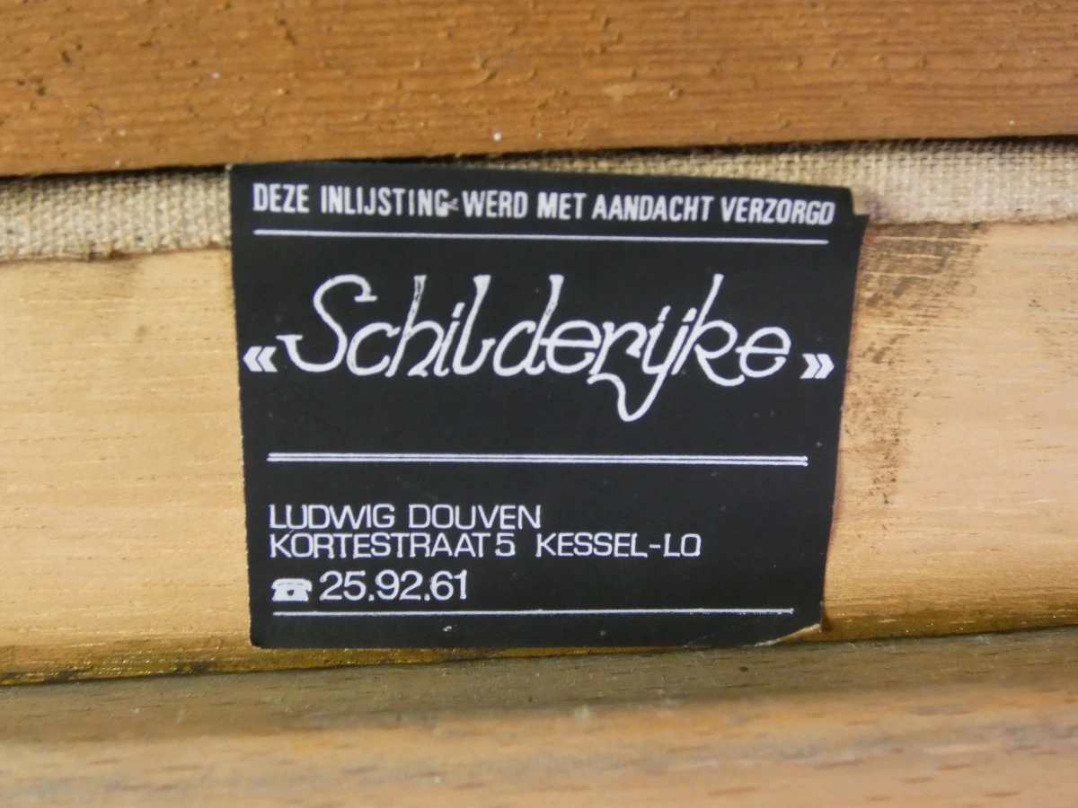 Vintage landschap met molen