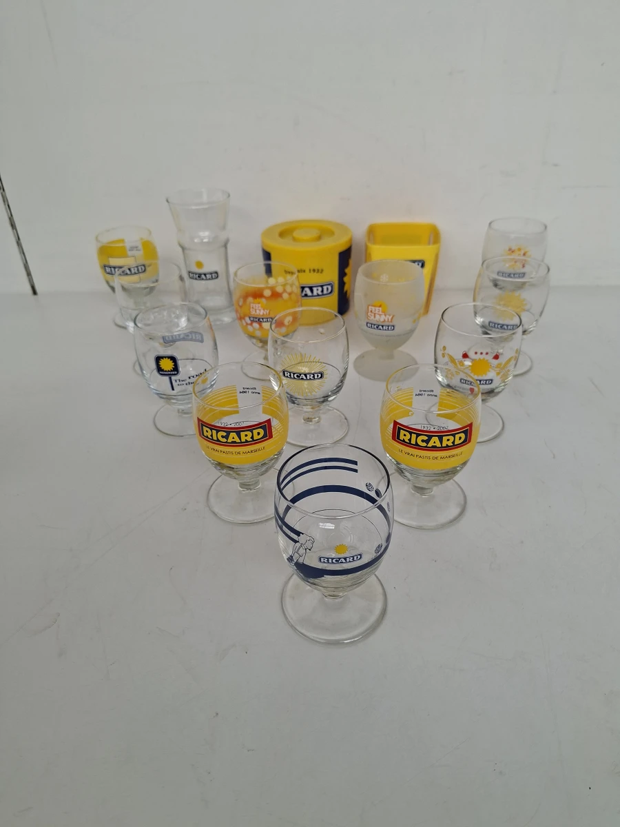 🍷 Groot Vintage Ricard Verzamellot – 13 Glazen & 2 Bar-accessoires 🍷 - foto 3
