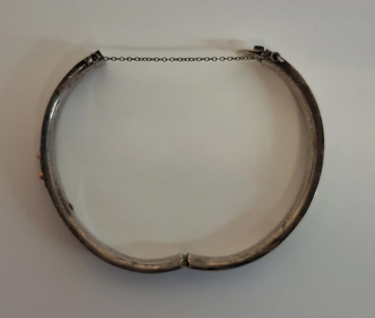 Antieke zilveren armband met sluitketting - foto 3