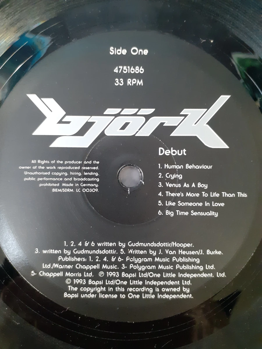 Vinyl:  Björk - Debut - foto 3
