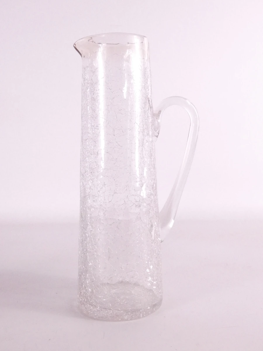 Vintage barset van gecraqueleerd glas.