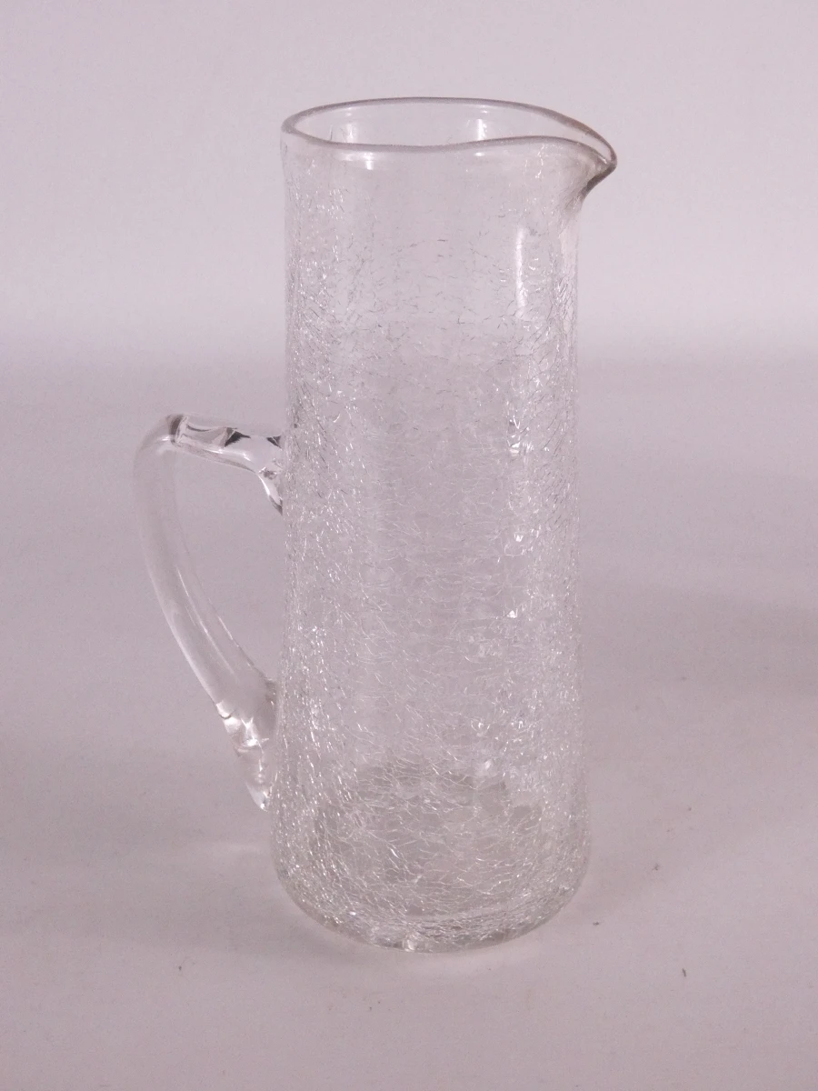 Vintage barset van gecraqueleerd glas.