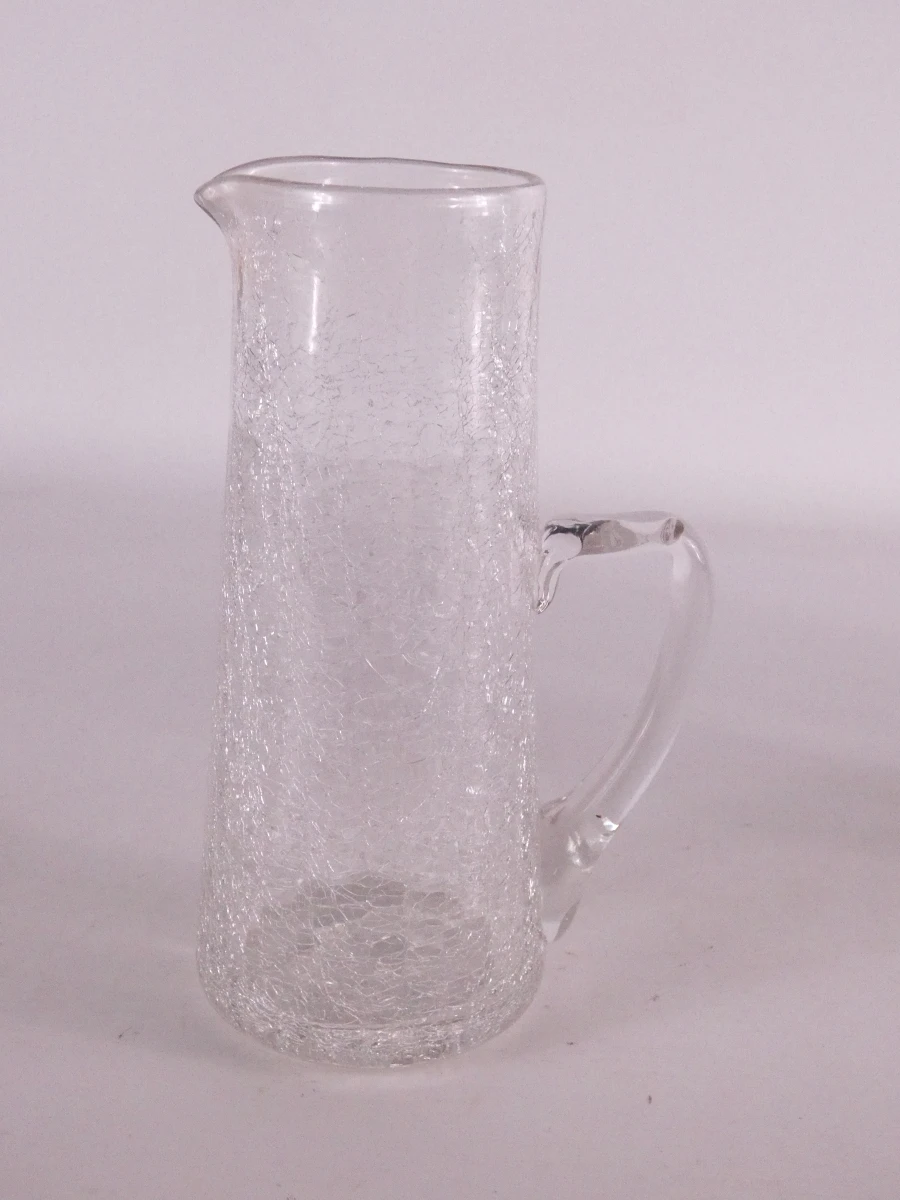 Vintage barset van gecraqueleerd glas.