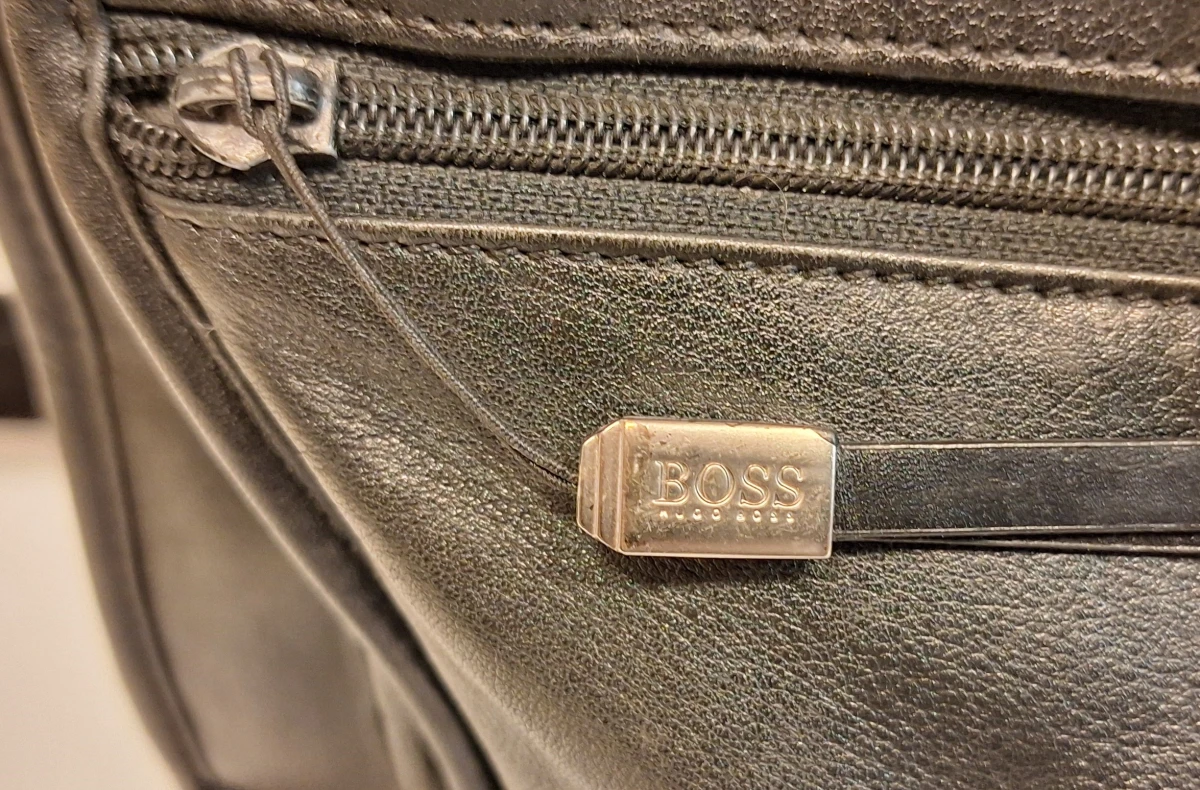 Zwarte leren laptoptas Tumi/ Boss - foto 6