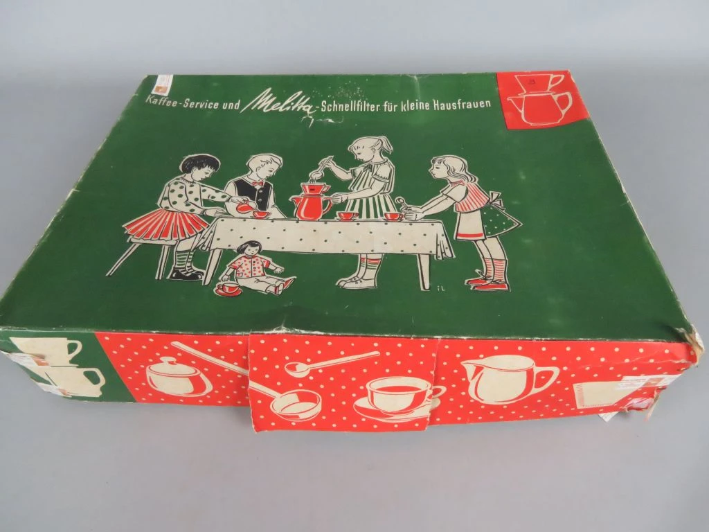 Vintage mini koffieservies voor kinderen