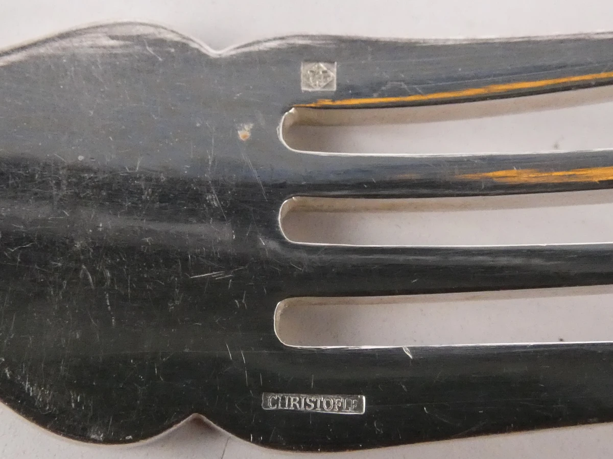 Vintage verzilverd visbestek - Christofle