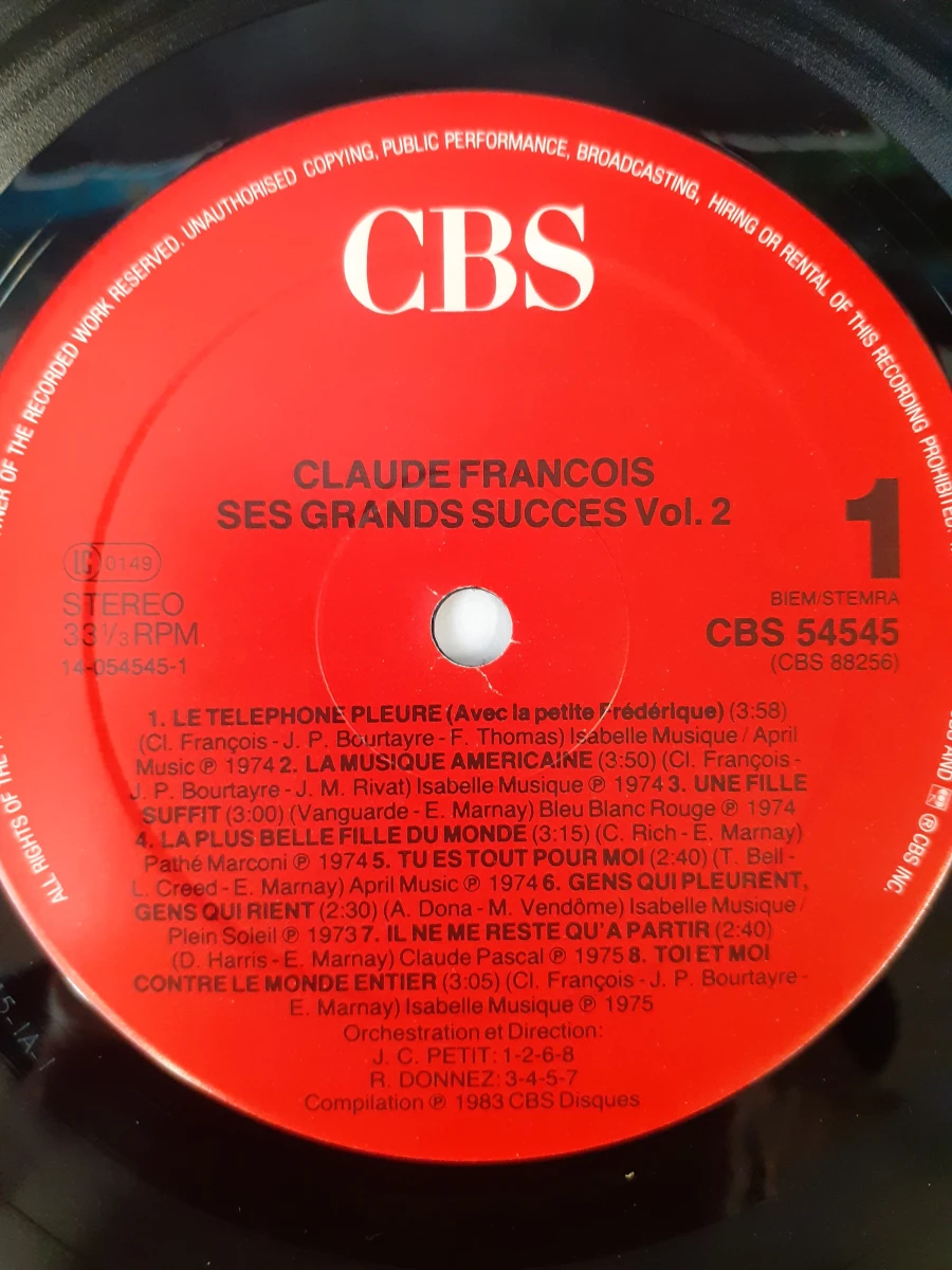 Vinyl: Set van 4 Claude François Albums - foto 5