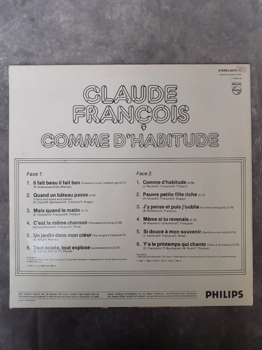 Vinyl: Set van 4 Claude François Albums - foto 7