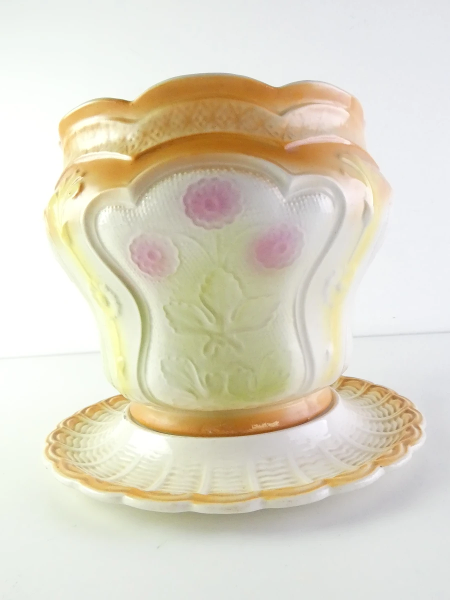 Wessel Bonn Art Nouveau (Jugendstil) Pot en Schotel(1890-1910)