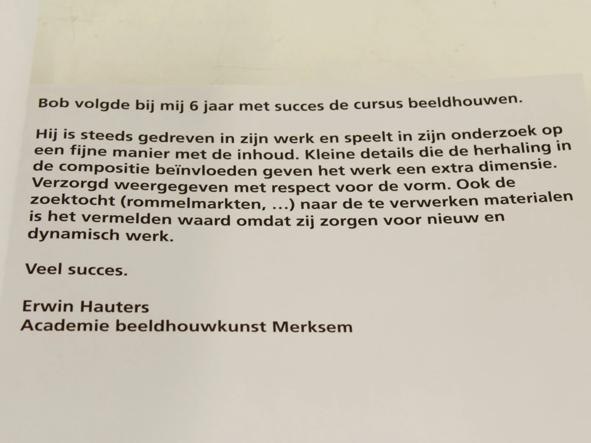 "Dagelijkse Kost" assemblagekunstwerk Bob Mertens incl. boek