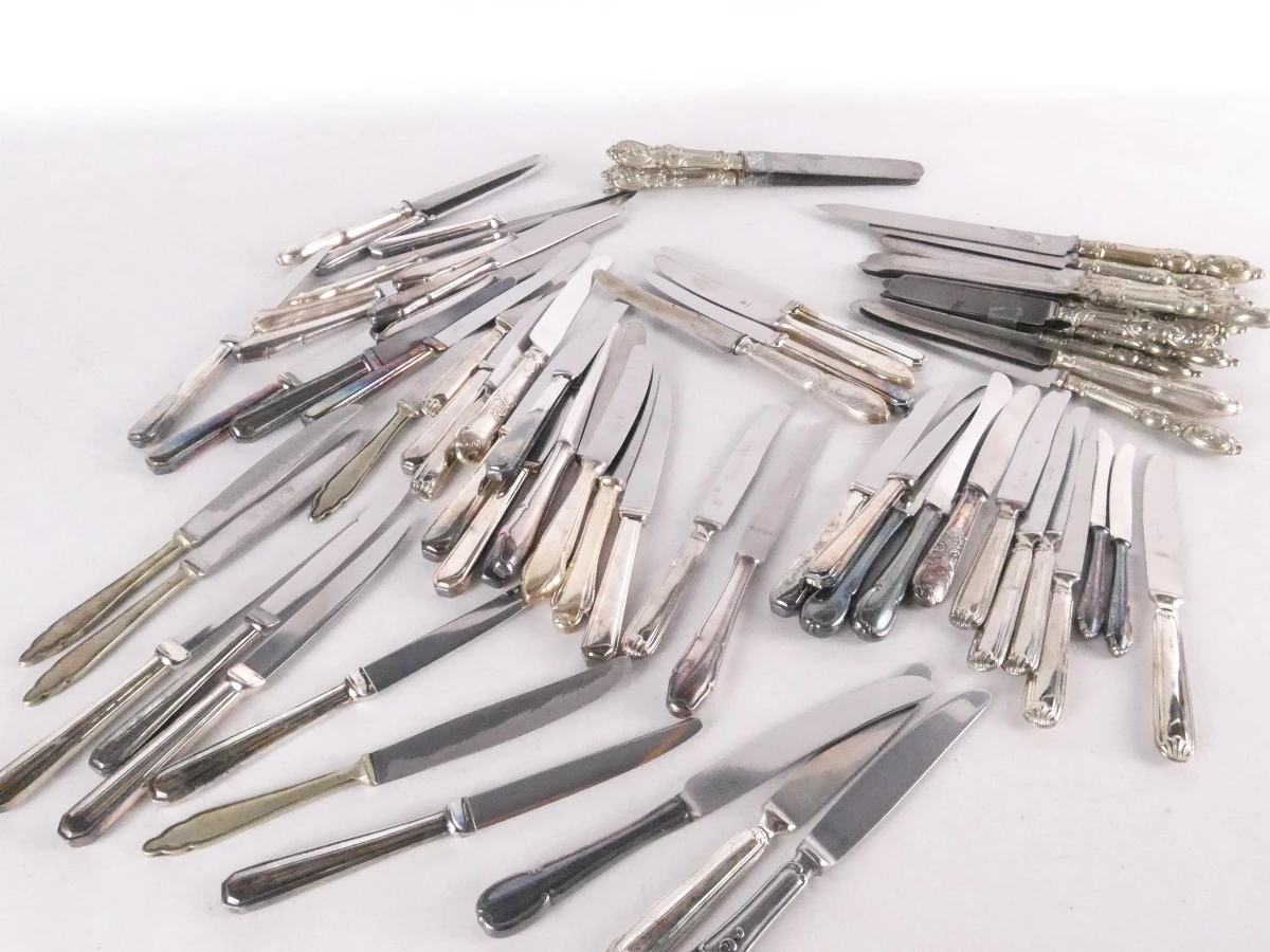 Groot lot bestek diverse merken en patronen (mix verzilverd en inox)