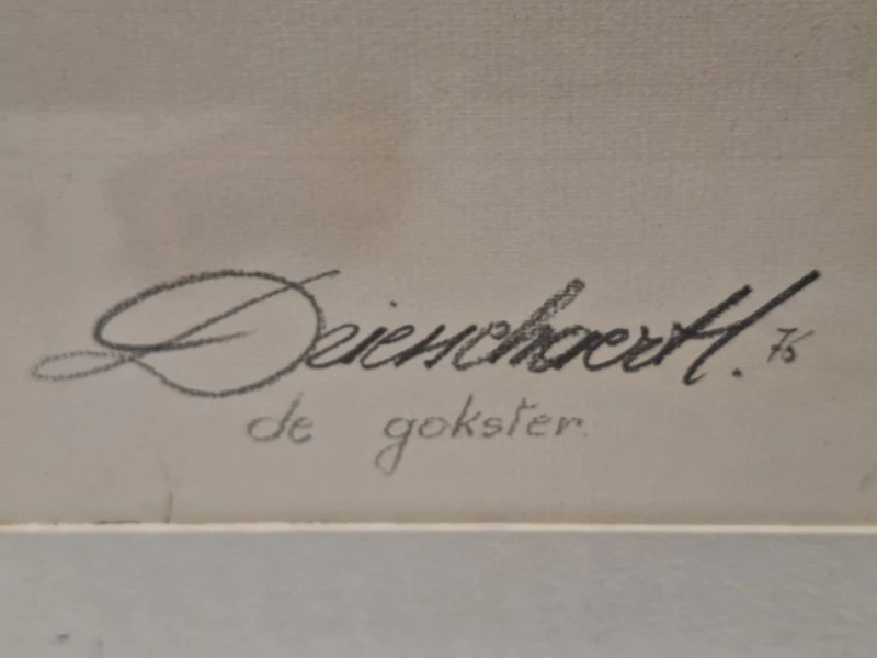 Tekening: “De gokster” - Herwig Driesschaert, 1975 - foto 8