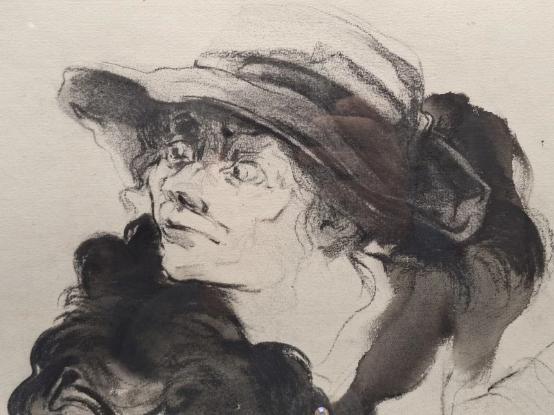 Tekening: “De gokster” - Herwig Driesschaert, 1975 - foto 3