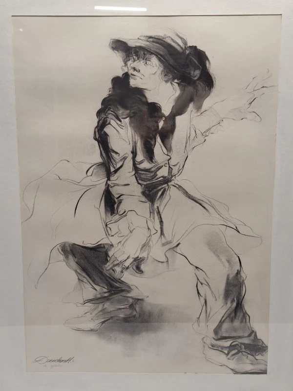 Tekening: “De gokster” - Herwig Driesschaert, 1975 - foto 2