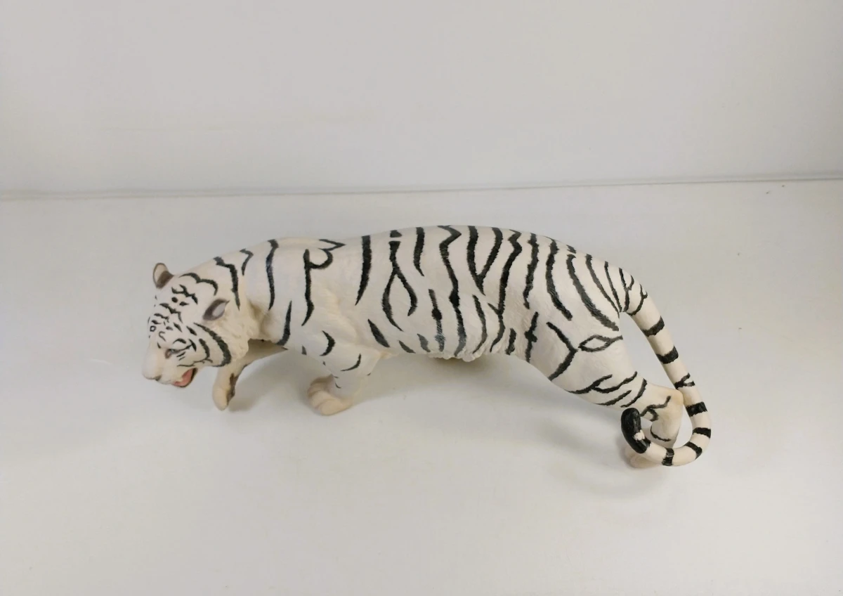 Franklin Mint "White Majesty" – handbeschilderd porseleinen beeld van witte tijger - foto 6