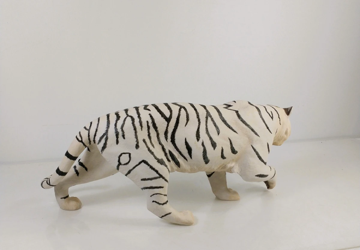 Franklin Mint "White Majesty" – handbeschilderd porseleinen beeld van witte tijger - foto 5