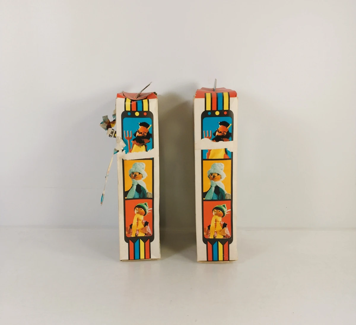 Set van 2 vintage Spielzeugland handpoppen met originele doos - foto 3