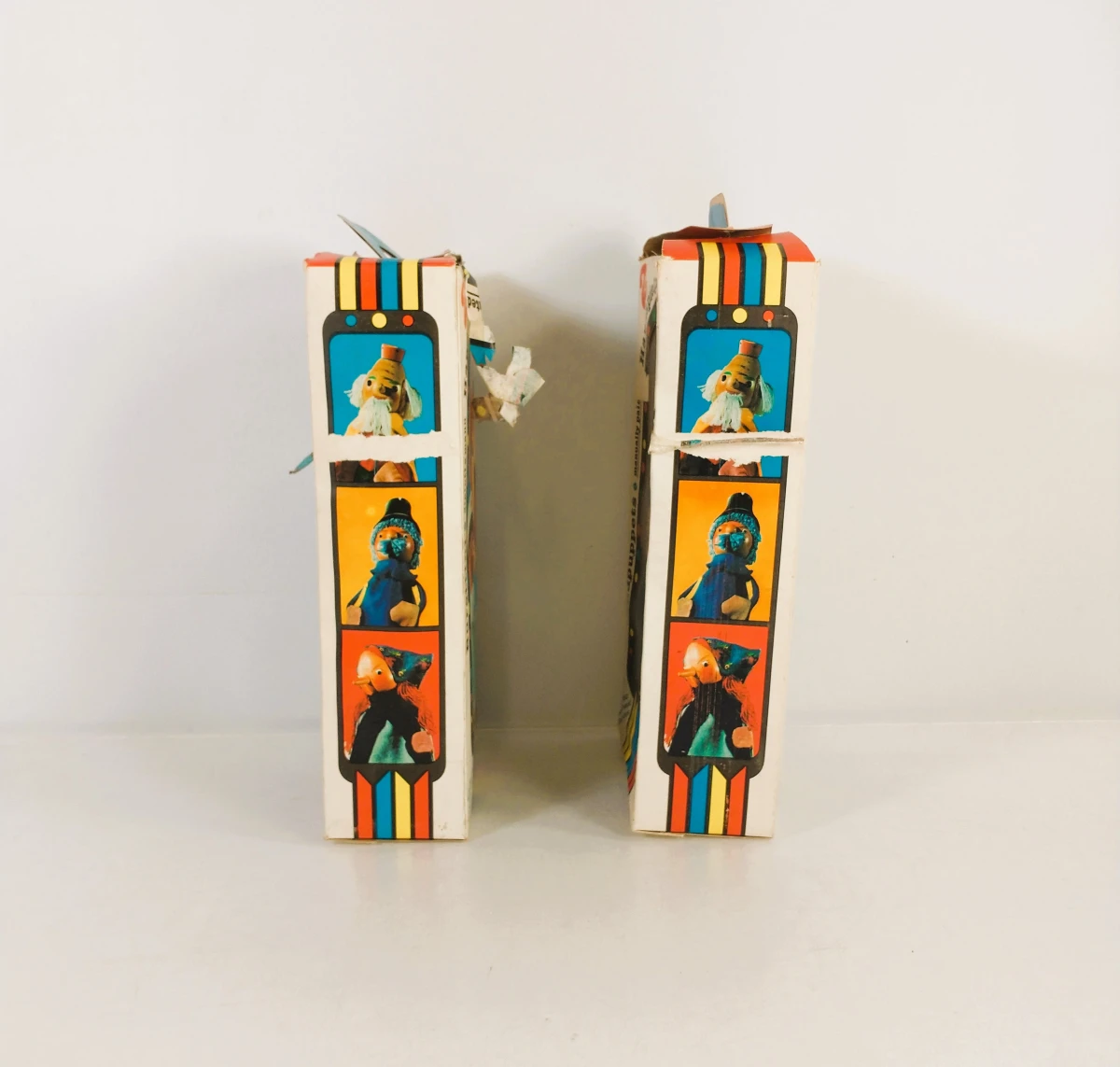 Set van 2 vintage Spielzeugland handpoppen met originele doos - foto 2