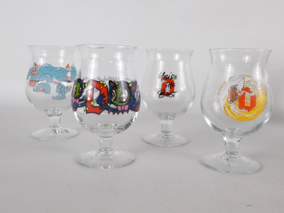 Set van 9 Duvel bierglazen, 1 in doos
