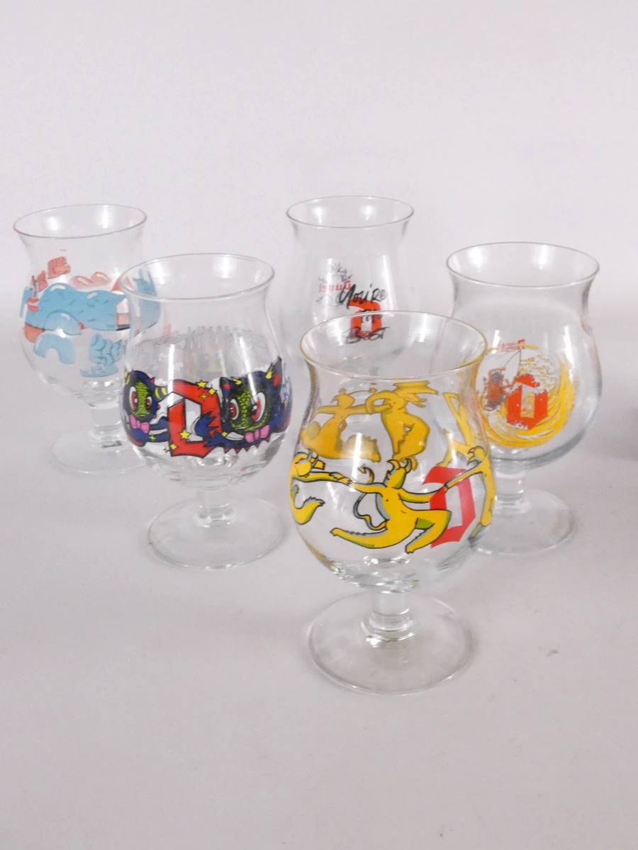 Set van 9 Duvel bierglazen, 1 in doos