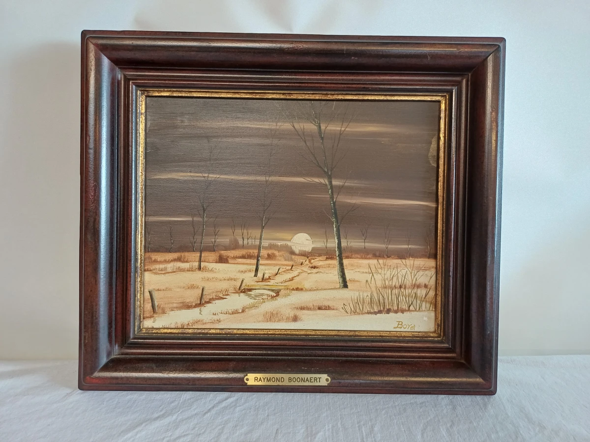 Schilderij winterlandschap Raymond Boonaert