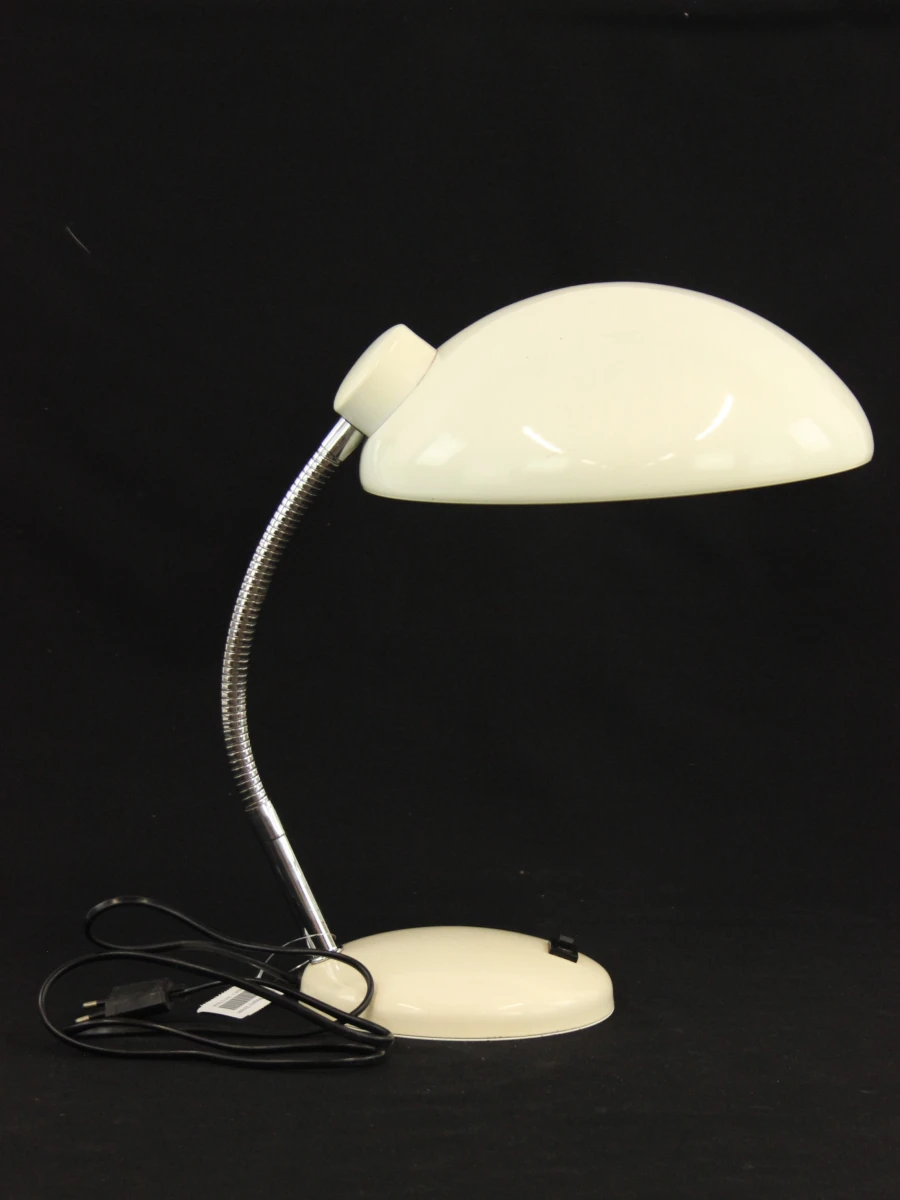 Massive witte bureaulamp met flexibele hals