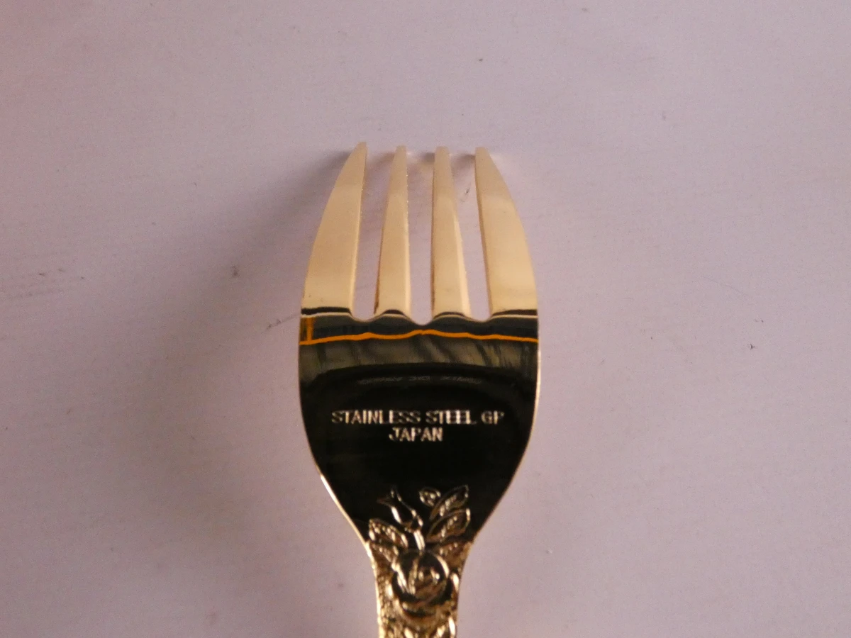 Bestekset – goudkleurig roestvrij staal – Japan – ca. 1968