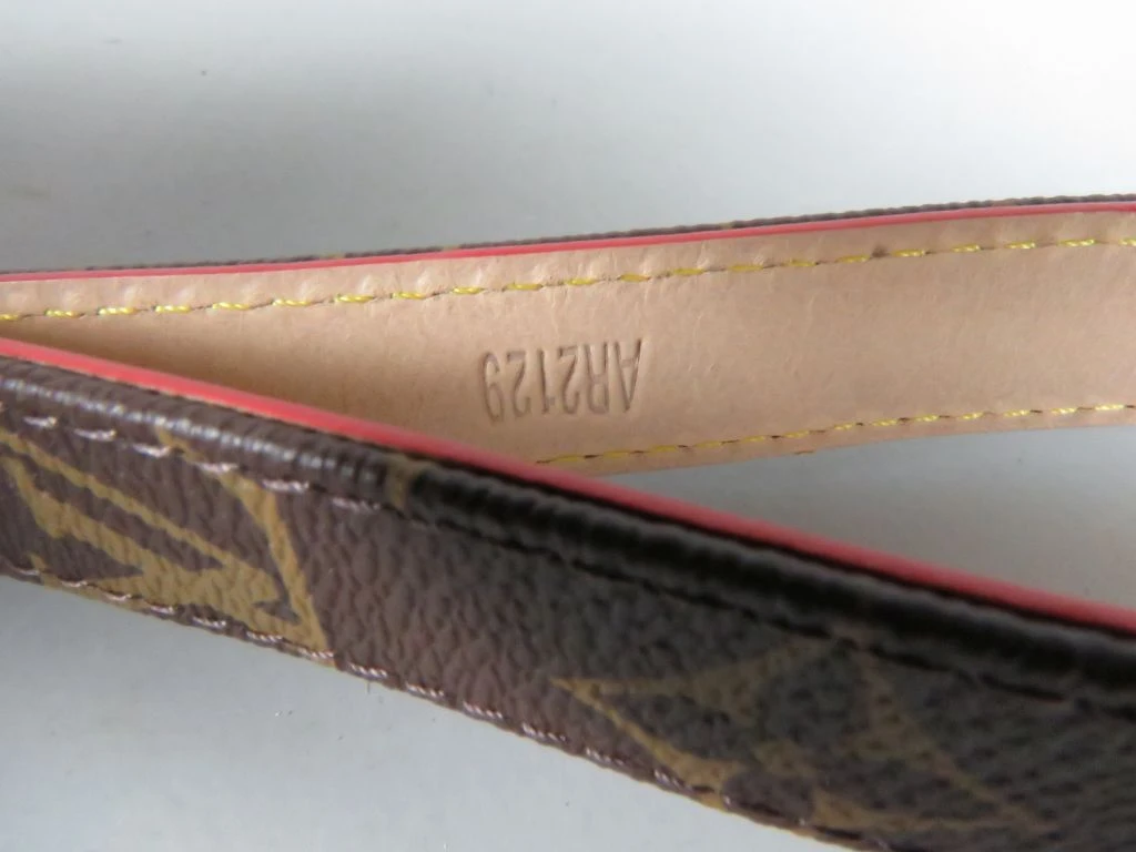 Louis Vuitton gemerkte hondenriem met leren details
