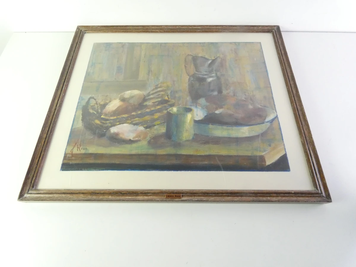 Schilderij stilleven met echtheidscertificaat - René Lapere