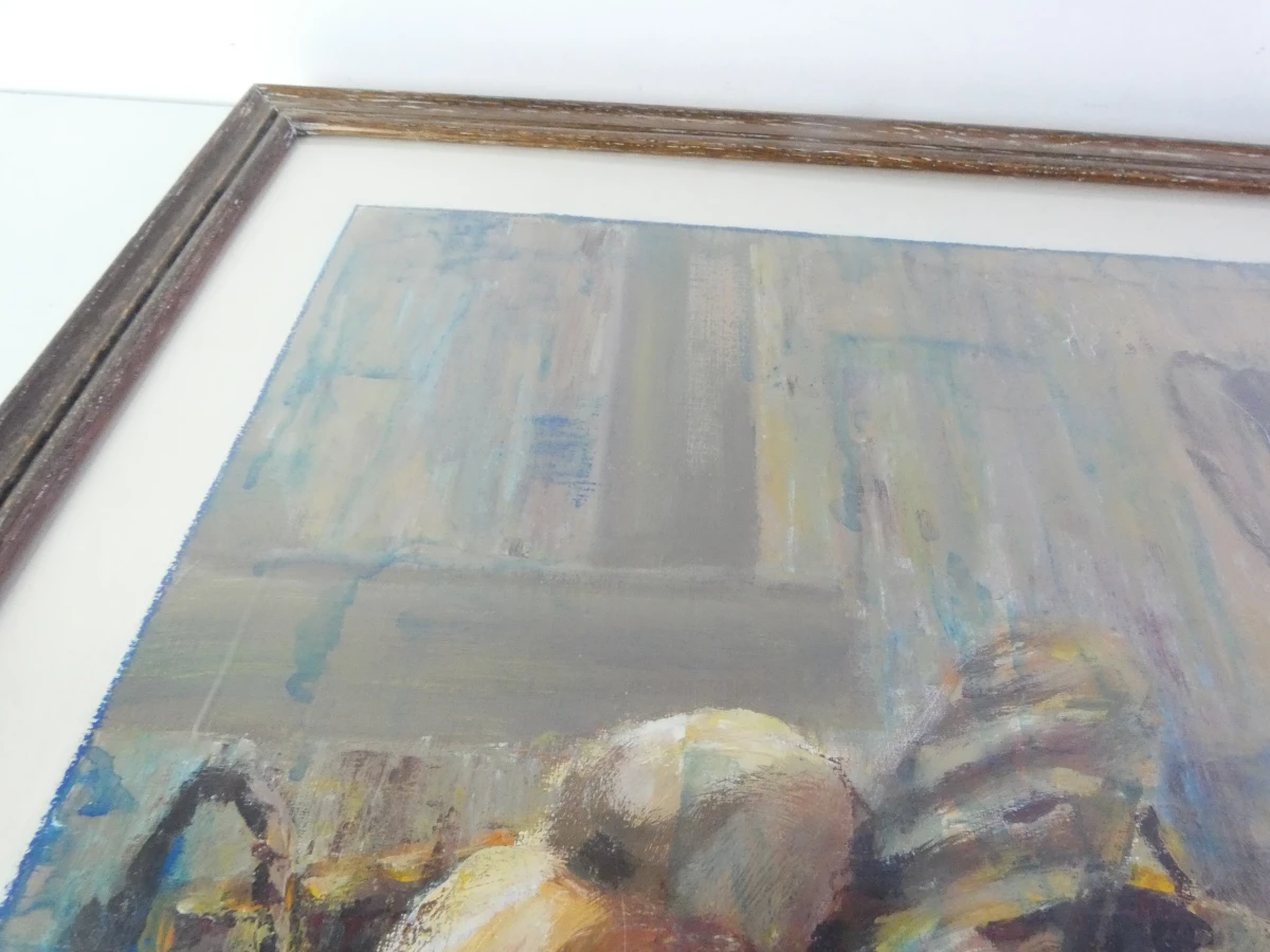 Schilderij stilleven met echtheidscertificaat - René Lapere