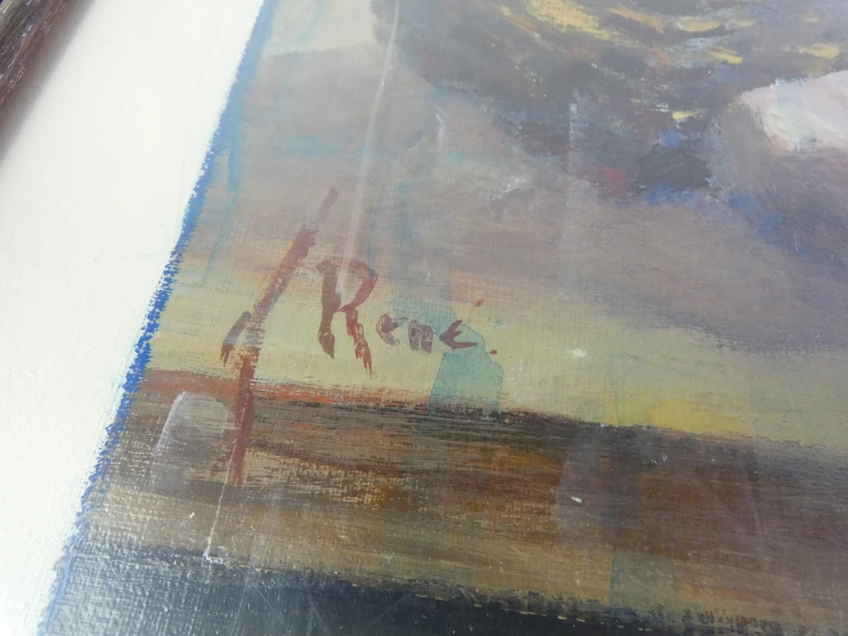 Schilderij stilleven met echtheidscertificaat - René Lapere