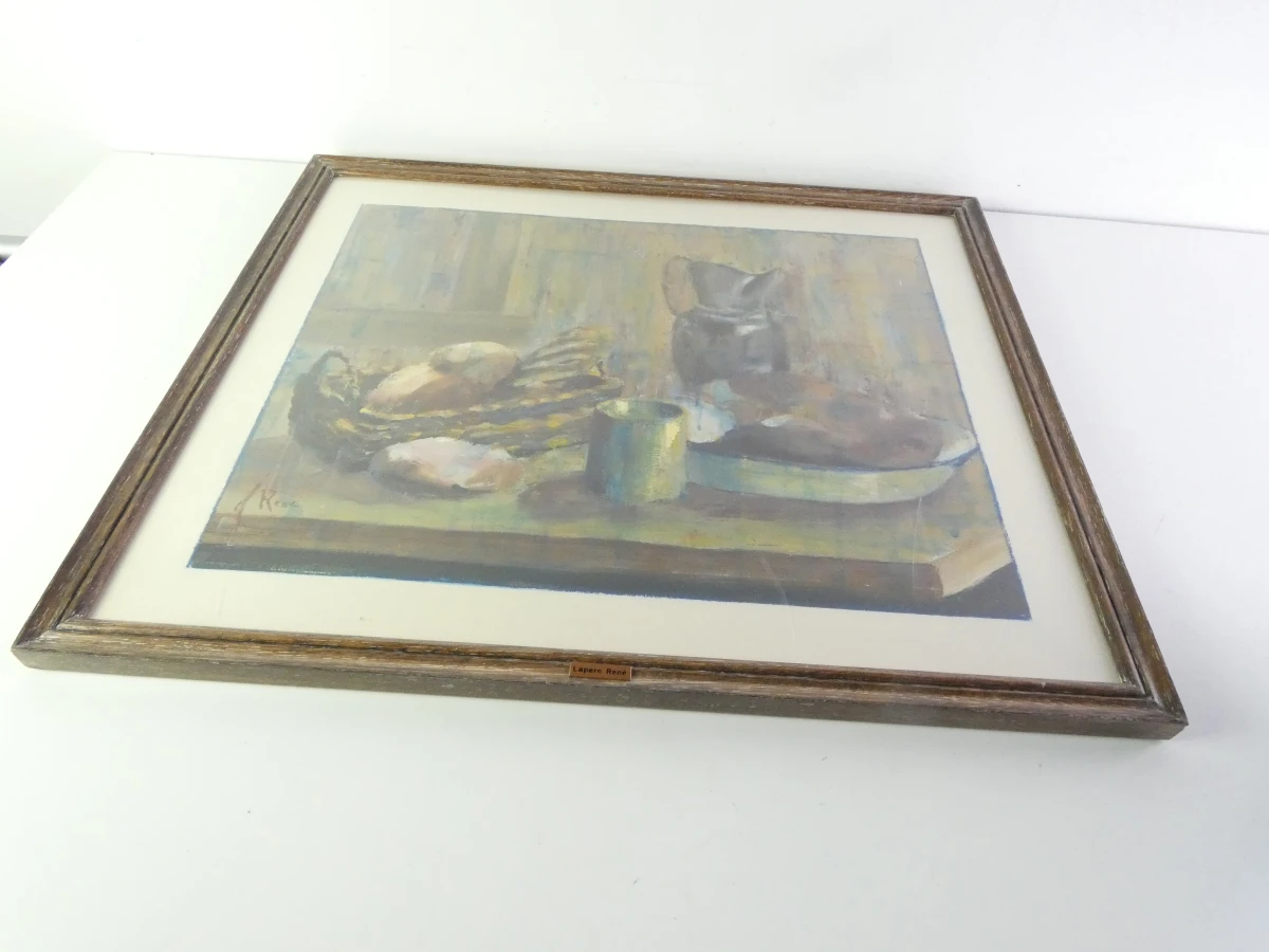 Schilderij stilleven met echtheidscertificaat - René Lapere