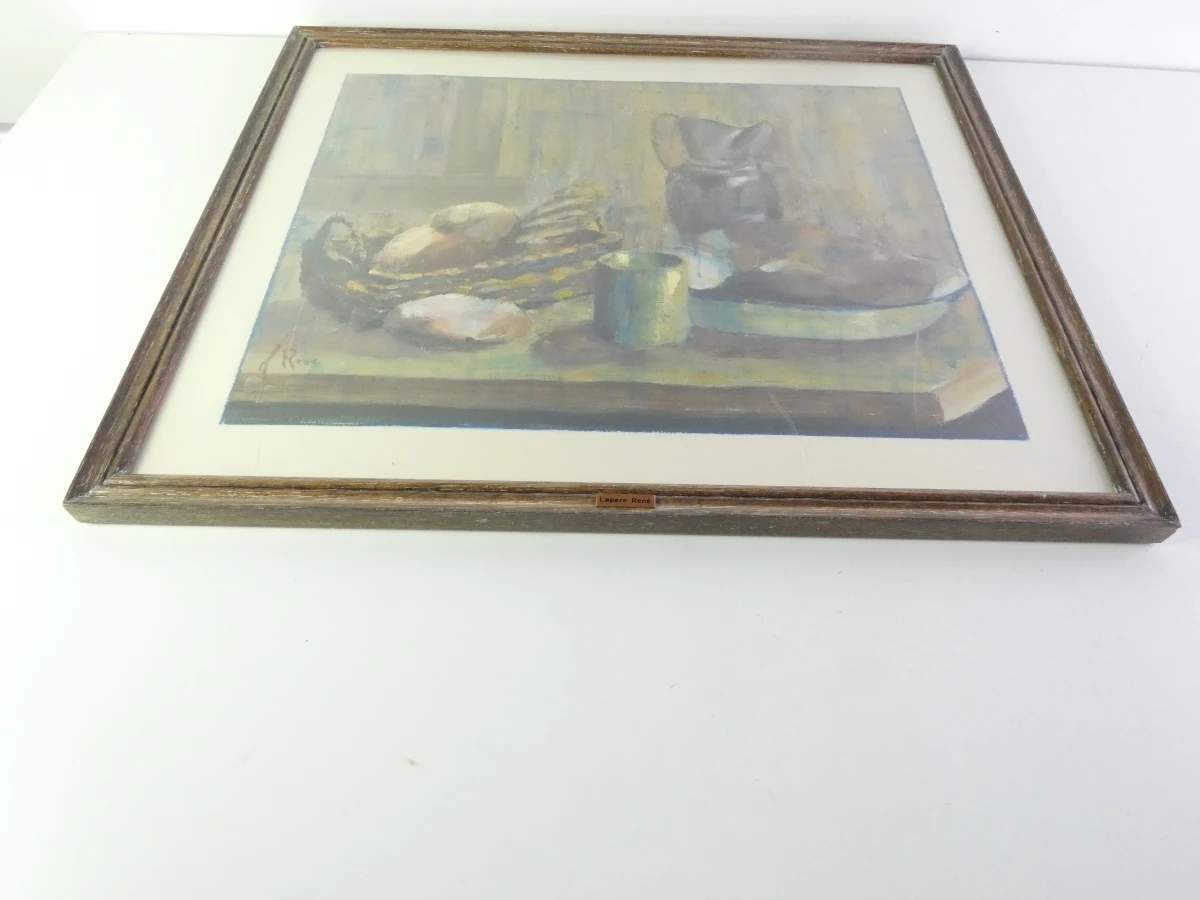 Schilderij stilleven met echtheidscertificaat - René Lapere