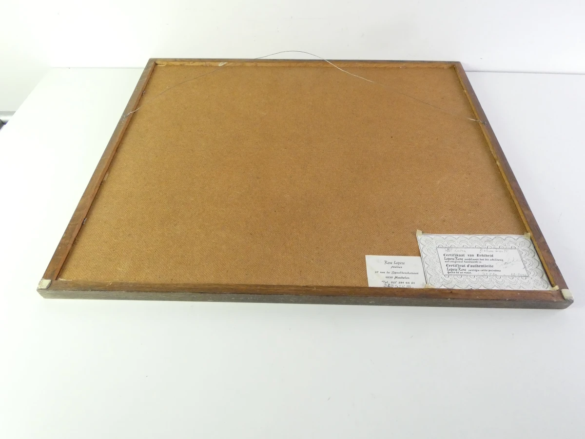 Schilderij stilleven met echtheidscertificaat - René Lapere
