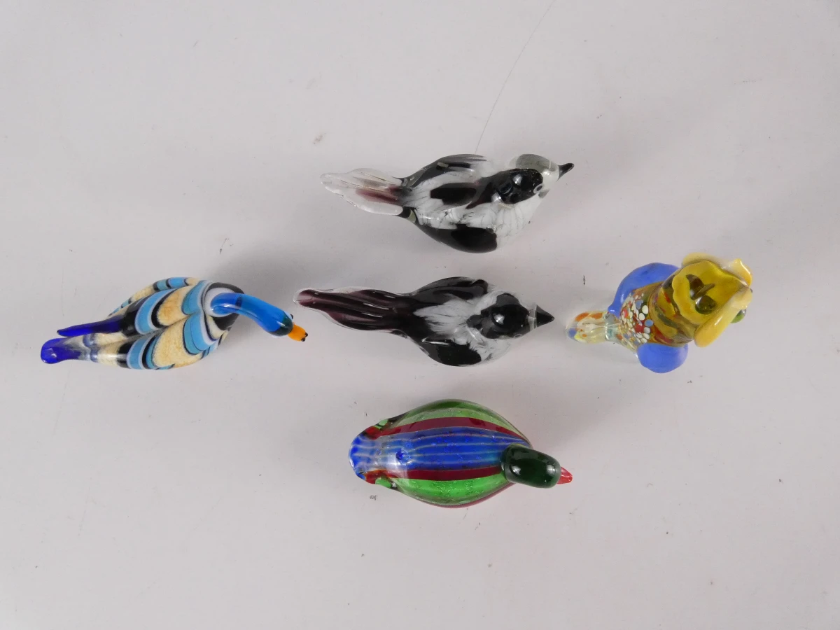 Set van 19 glazen dierfiguren
