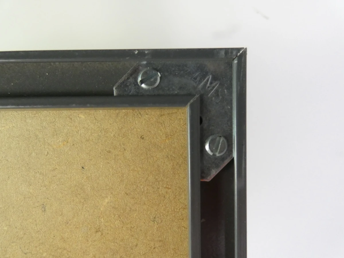 Abstracte felgekleurde ingelijste lino – genummerd 56/80 en gesigneerd