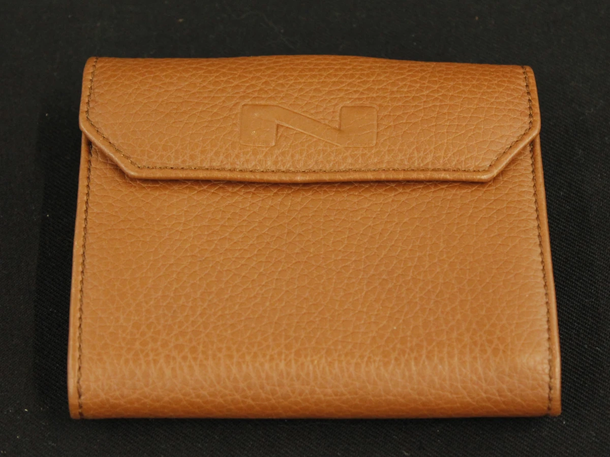 Nathan-Baume cognackleurige lederen portefeuille - compact model met veel vakken - foto 2